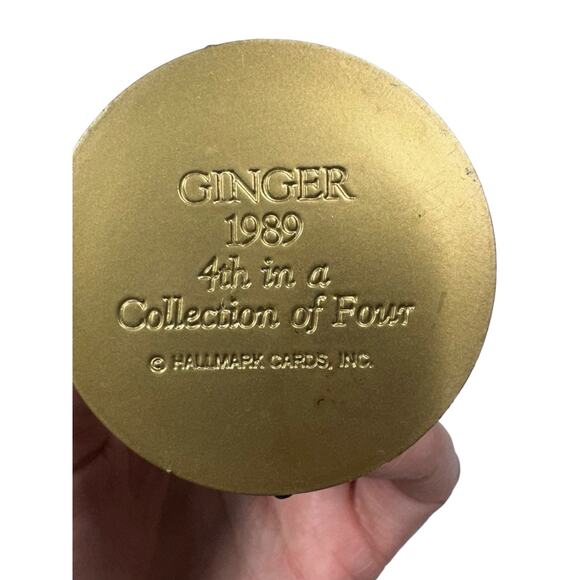 Hallmark Collection of 4 Carousel Horses w Stand Ginger Holly Star Snow 1989 - Picture 7 of 8